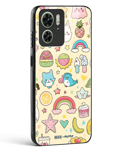 Happy Stickers [BREATHE] Glass Case Phone Cover (Motorola)