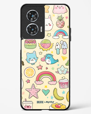 Happy Stickers [BREATHE] Glass Case Phone Cover (Motorola)