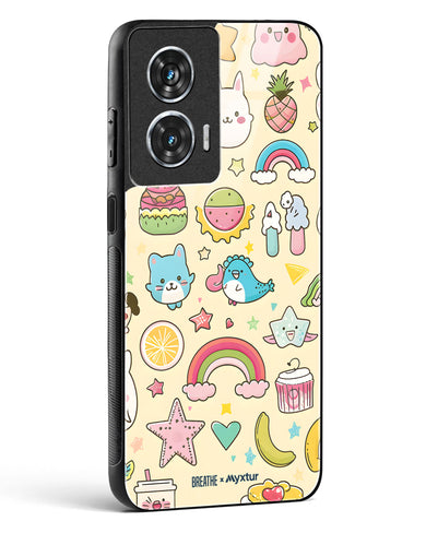 Happy Stickers [BREATHE] Glass Case Phone Cover (Motorola)