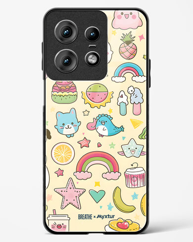 Happy Stickers [BREATHE] Glass Case Phone Cover (Motorola)