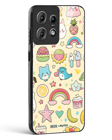 Happy Stickers [BREATHE] Glass Case Phone Cover (Motorola)