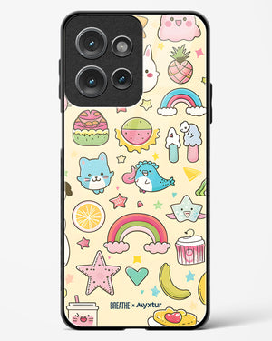 Happy Stickers [BREATHE] Glass Case Phone Cover (Motorola)