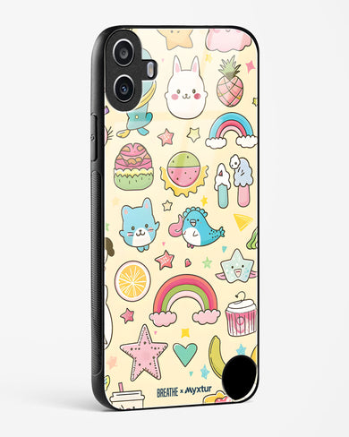 Happy Stickers [BREATHE] Glass Case Phone Cover (Nothing)