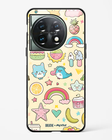 Happy Stickers [BREATHE] Glass Case Phone Cover (OnePlus)