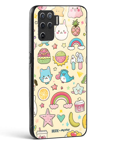 Happy Stickers [BREATHE] Glass Case Phone Cover (Oppo)