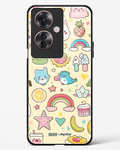 Happy Stickers [BREATHE] Glass Case Phone Cover (Oppo)