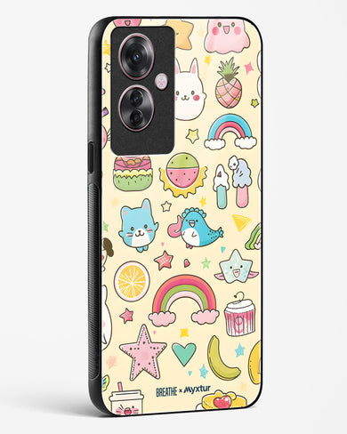 Happy Stickers [BREATHE] Glass Case Phone Cover (Oppo)