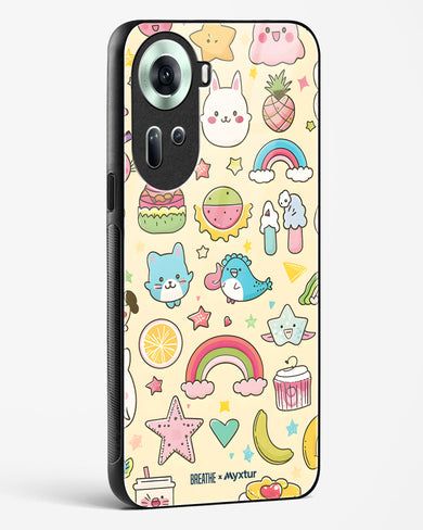 Happy Stickers [BREATHE] Glass Case Phone Cover (Oppo)