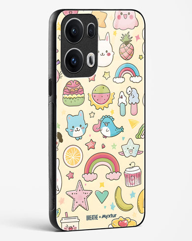 Happy Stickers [BREATHE] Glass Case Phone Cover (Oppo)