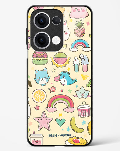 Happy Stickers [BREATHE] Glass Case Phone Cover (Oppo)