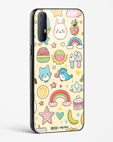 Happy Stickers [BREATHE] Glass Case Phone Cover (Oppo)