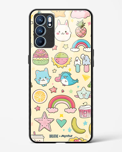 Happy Stickers [BREATHE] Glass Case Phone Cover (Oppo)