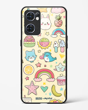 Happy Stickers [BREATHE] Glass Case Phone Cover (Oppo)