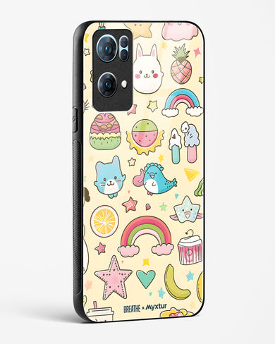 Happy Stickers [BREATHE] Glass Case Phone Cover (Oppo)