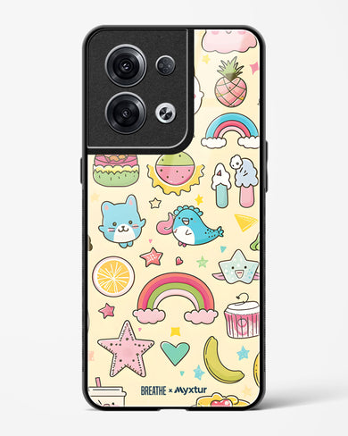 Happy Stickers [BREATHE] Glass Case Phone Cover (Oppo)