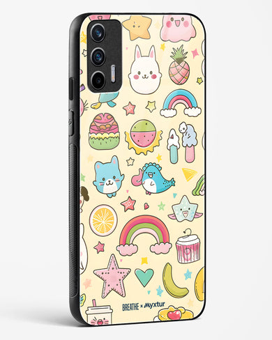 Happy Stickers [BREATHE] Glass Case Phone Cover-(Realme)