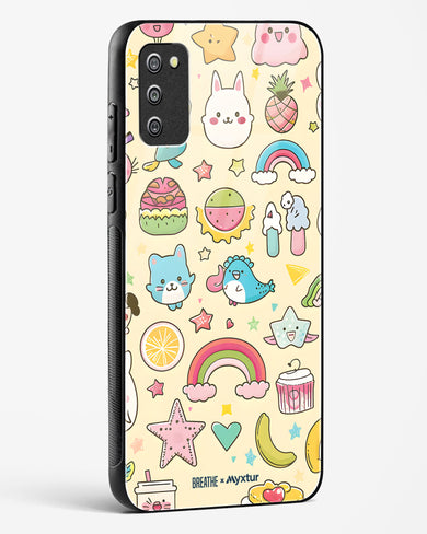 Happy Stickers [BREATHE] Glass Case Phone Cover-(Samsung)