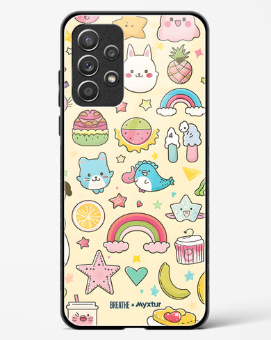 Happy Stickers [BREATHE] Glass Case Phone Cover-(Samsung)