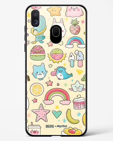 Happy Stickers [BREATHE] Glass Case Phone Cover-(Samsung)