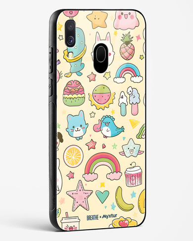 Happy Stickers [BREATHE] Glass Case Phone Cover-(Samsung)