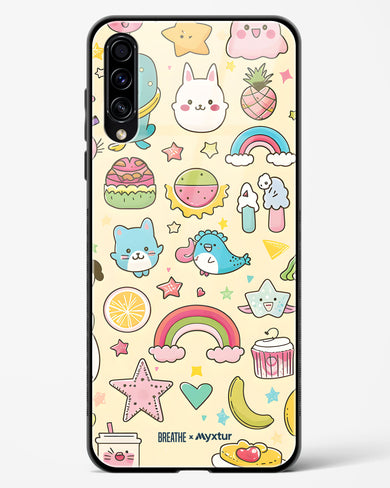 Happy Stickers [BREATHE] Glass Case Phone Cover-(Samsung)