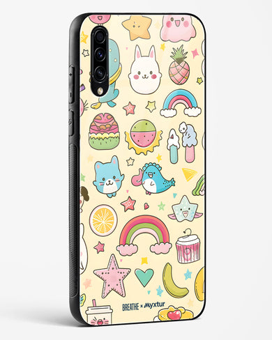 Happy Stickers [BREATHE] Glass Case Phone Cover-(Samsung)