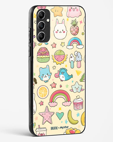 Happy Stickers [BREATHE] Glass Case Phone Cover-(Samsung)