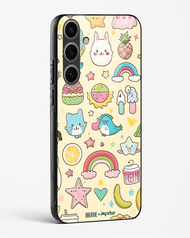 Happy Stickers [BREATHE] Glass Case Phone Cover (Samsung)