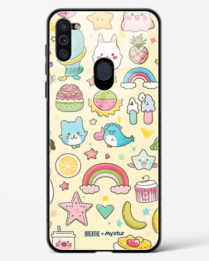Happy Stickers [BREATHE] Glass Case Phone Cover (Samsung)