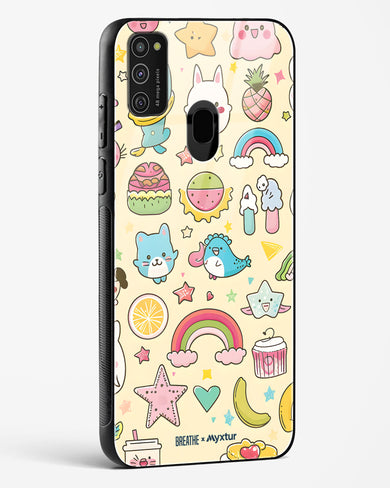 Happy Stickers [BREATHE] Glass Case Phone Cover (Samsung)