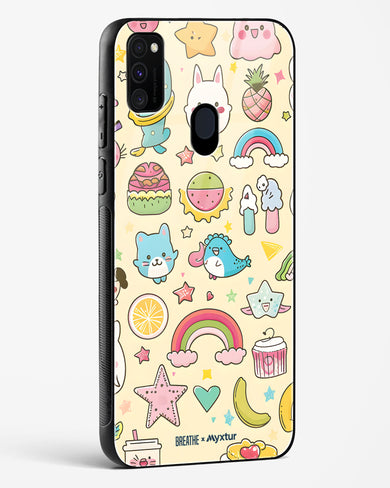 Happy Stickers [BREATHE] Glass Case Phone Cover-(Samsung)