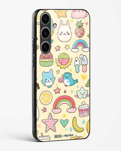 Happy Stickers [BREATHE] Glass Case Phone Cover-(Samsung)