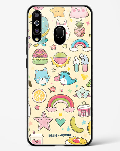 Happy Stickers [BREATHE] Glass Case Phone Cover-(Samsung)