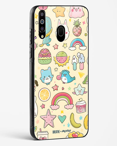 Happy Stickers [BREATHE] Glass Case Phone Cover-(Samsung)