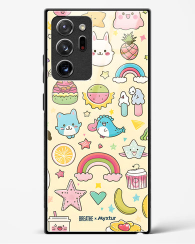 Happy Stickers [BREATHE] Glass Case Phone Cover-(Samsung)