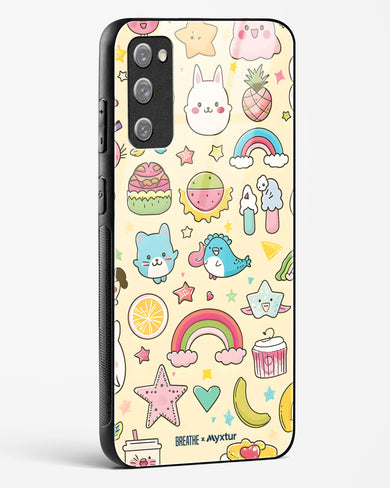 Happy Stickers [BREATHE] Glass Case Phone Cover-(Samsung)