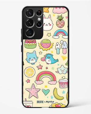 Happy Stickers [BREATHE] Glass Case Phone Cover-(Samsung)