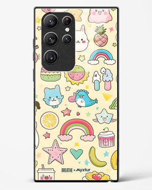 Happy Stickers [BREATHE] Glass Case Phone Cover (Samsung)