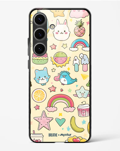 Happy Stickers [BREATHE] Glass Case Phone Cover (Samsung)