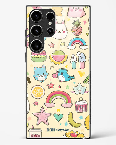 Happy Stickers [BREATHE] Glass Case Phone Cover (Samsung)