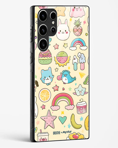 Happy Stickers [BREATHE] Glass Case Phone Cover (Samsung)