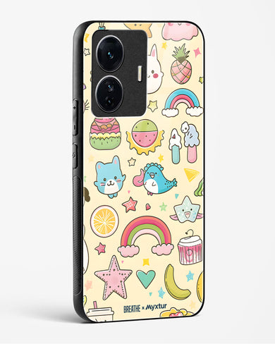 Happy Stickers [BREATHE] Glass Case Phone Cover-(Vivo)