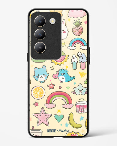 Happy Stickers [BREATHE] Glass Case Phone Cover (Vivo)