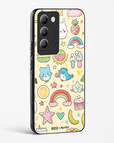 Happy Stickers [BREATHE] Glass Case Phone Cover (Vivo)