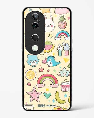 Happy Stickers [BREATHE] Glass Case Phone Cover (Vivo)