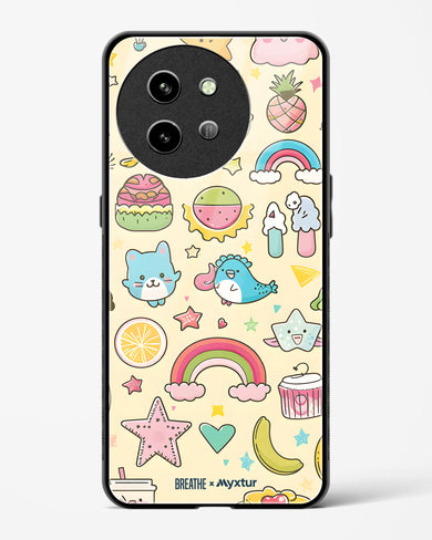Happy Stickers [BREATHE] Glass Case Phone Cover (Vivo)