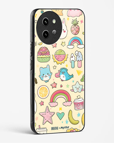 Happy Stickers [BREATHE] Glass Case Phone Cover (Vivo)