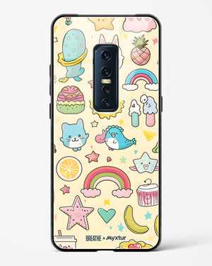 Happy Stickers [BREATHE] Glass Case Phone Cover-(Vivo)