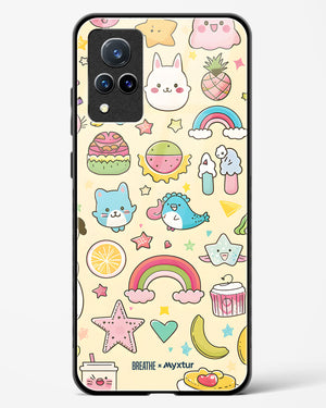 Happy Stickers [BREATHE] Glass Case Phone Cover-(Vivo)