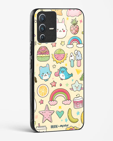 Happy Stickers [BREATHE] Glass Case Phone Cover-(Vivo)